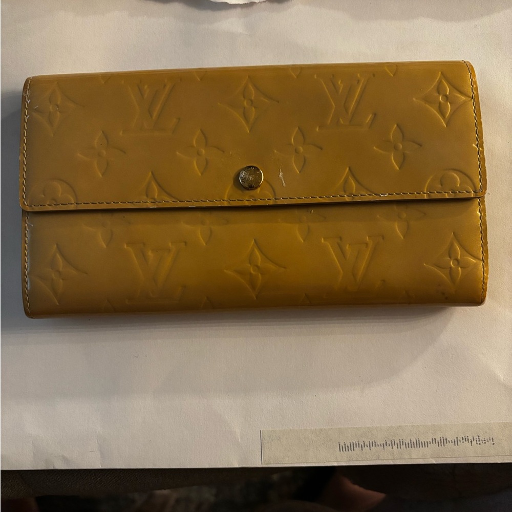 Louis Vuitton Light Yellow Vernis Wallet